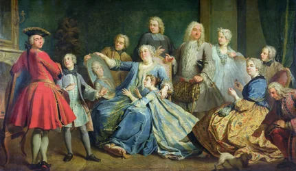 Madame Mercier (1683-1750) umgeben von ihrer Familie, 1731
